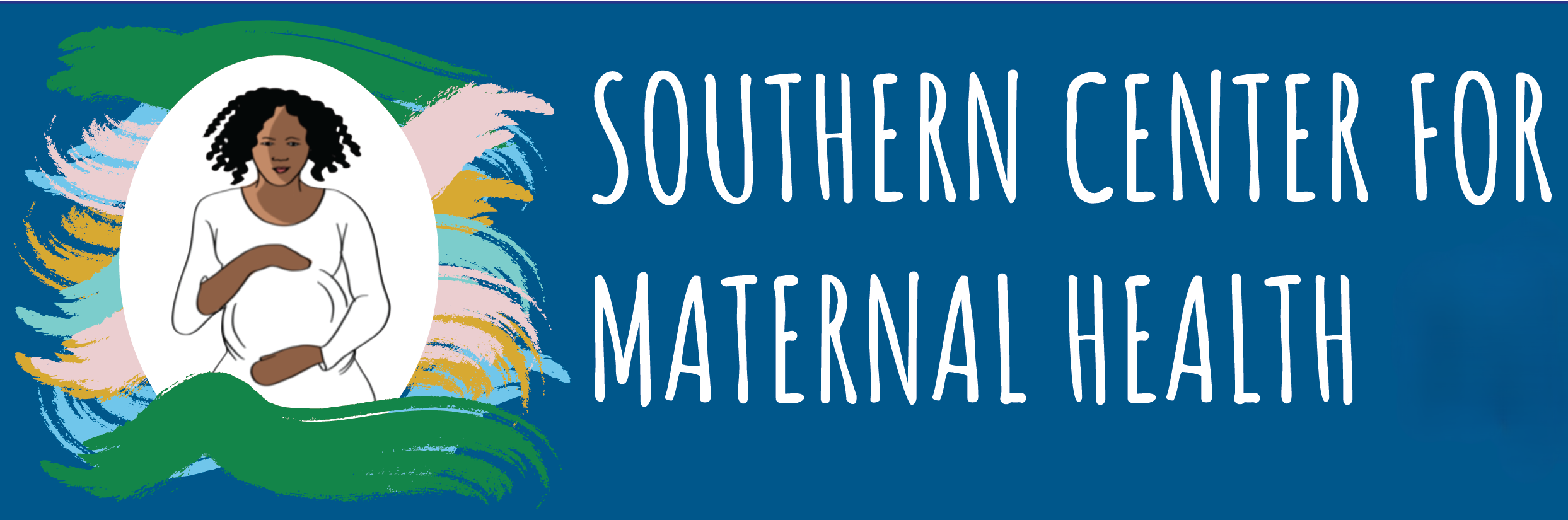 Image of a Black pregnant person and the words Southern Center for Maternal Health